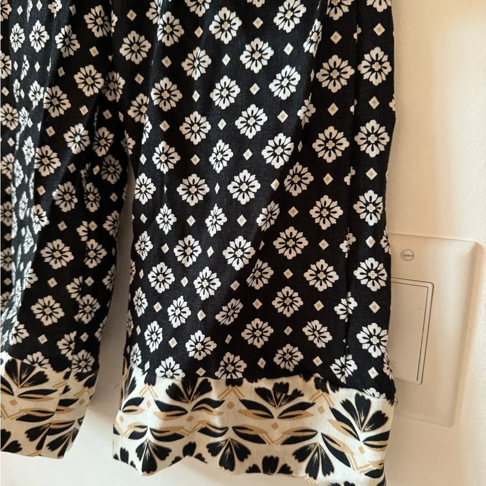 Sigrid Olsen Kids 3 piece outfit black white & beige purse pants top NWT Size 4